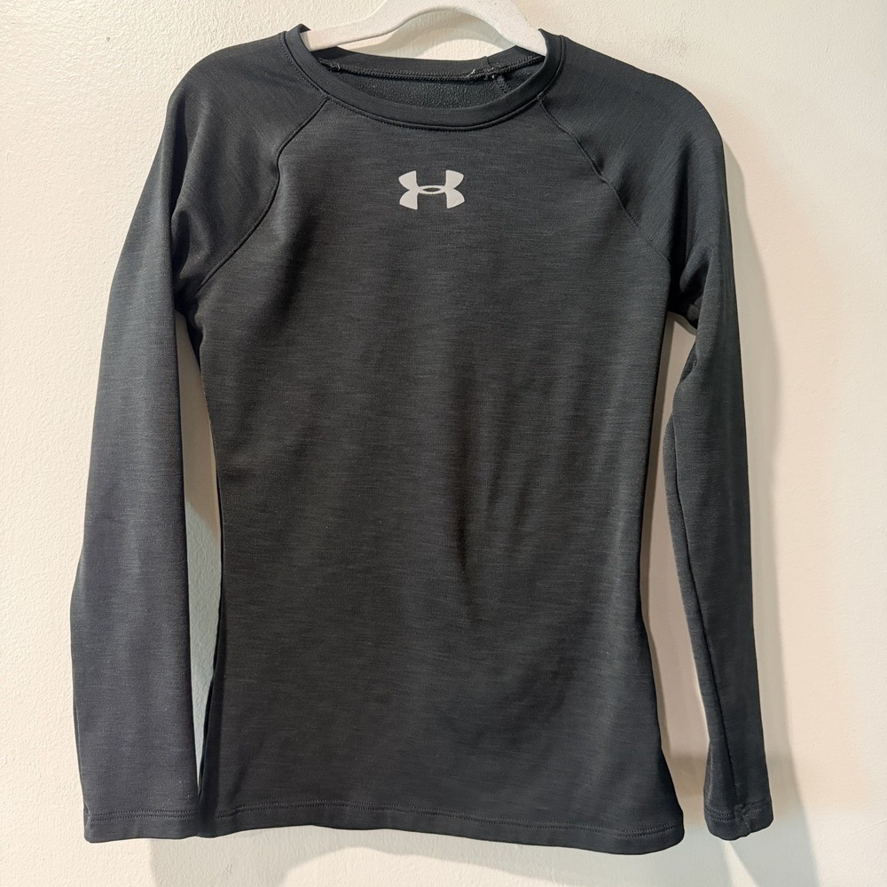 Under Armour Cold Gear Youth Sizeโ Small Black Fitted Base Layer Shirt Top